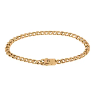 18K Matte Gold-Plated Curb Link Bracelet - "Svelte Stephen"