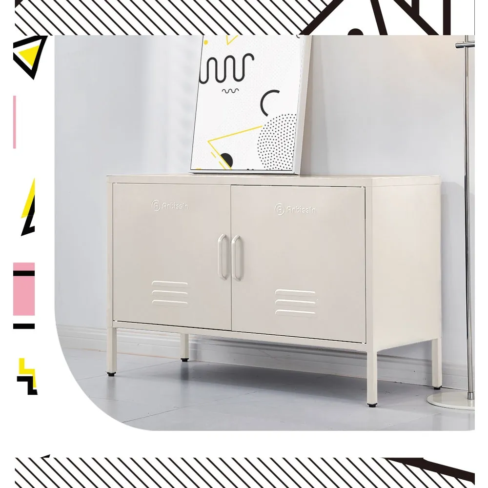 ArtissIn Buffet Sideboard Metal Cabinet - BASE White