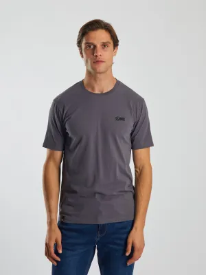 Basic Caden O Neck Tee Scorpion Grey