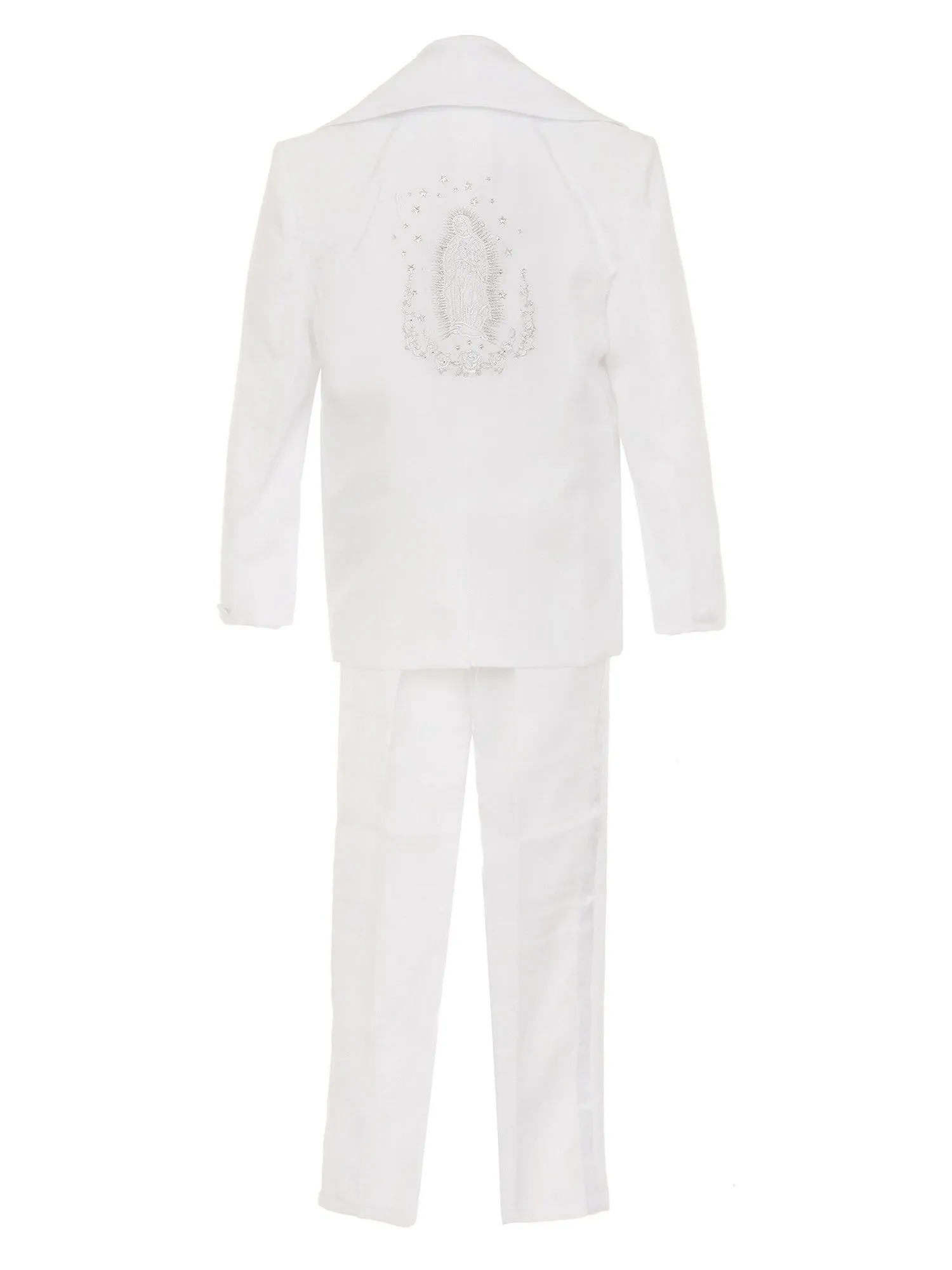 Big Boys White 5-pc Virgin Mary Embroidery First Communion Suit 8-20