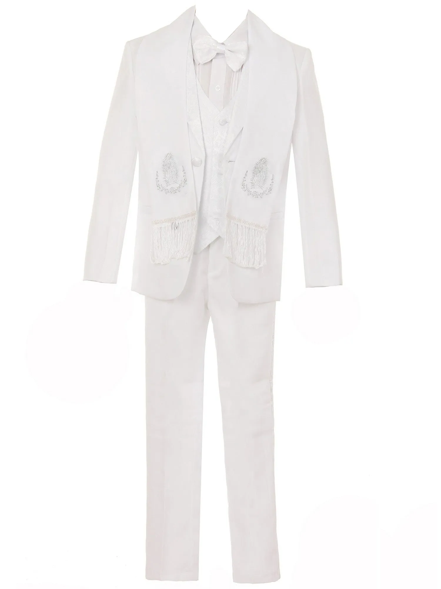 Big Boys White 5-pc Virgin Mary Embroidery First Communion Suit 8-20