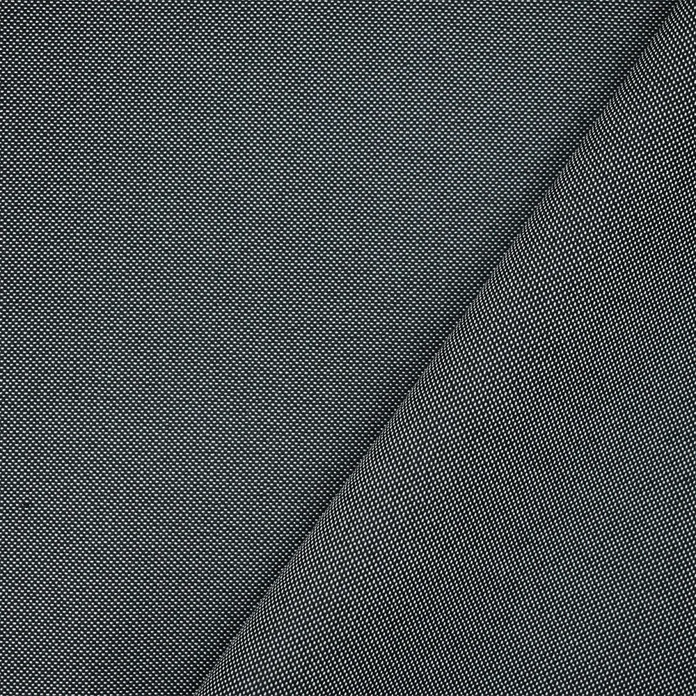 Black-Gray Polyester Wool Dobby Woven Shirting Fabric