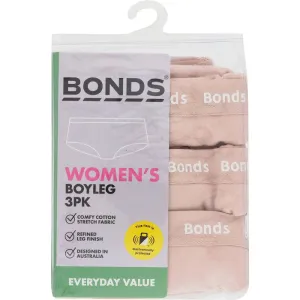 Bonds Womens Boyleg 3 Pack - Base Blush