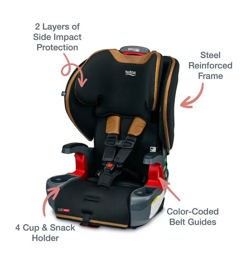 Britax Grow With You ClickTight Harness Booster Car Seat - Ace Black