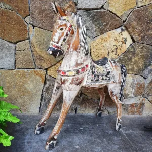 Carved Wooden Antique Horse