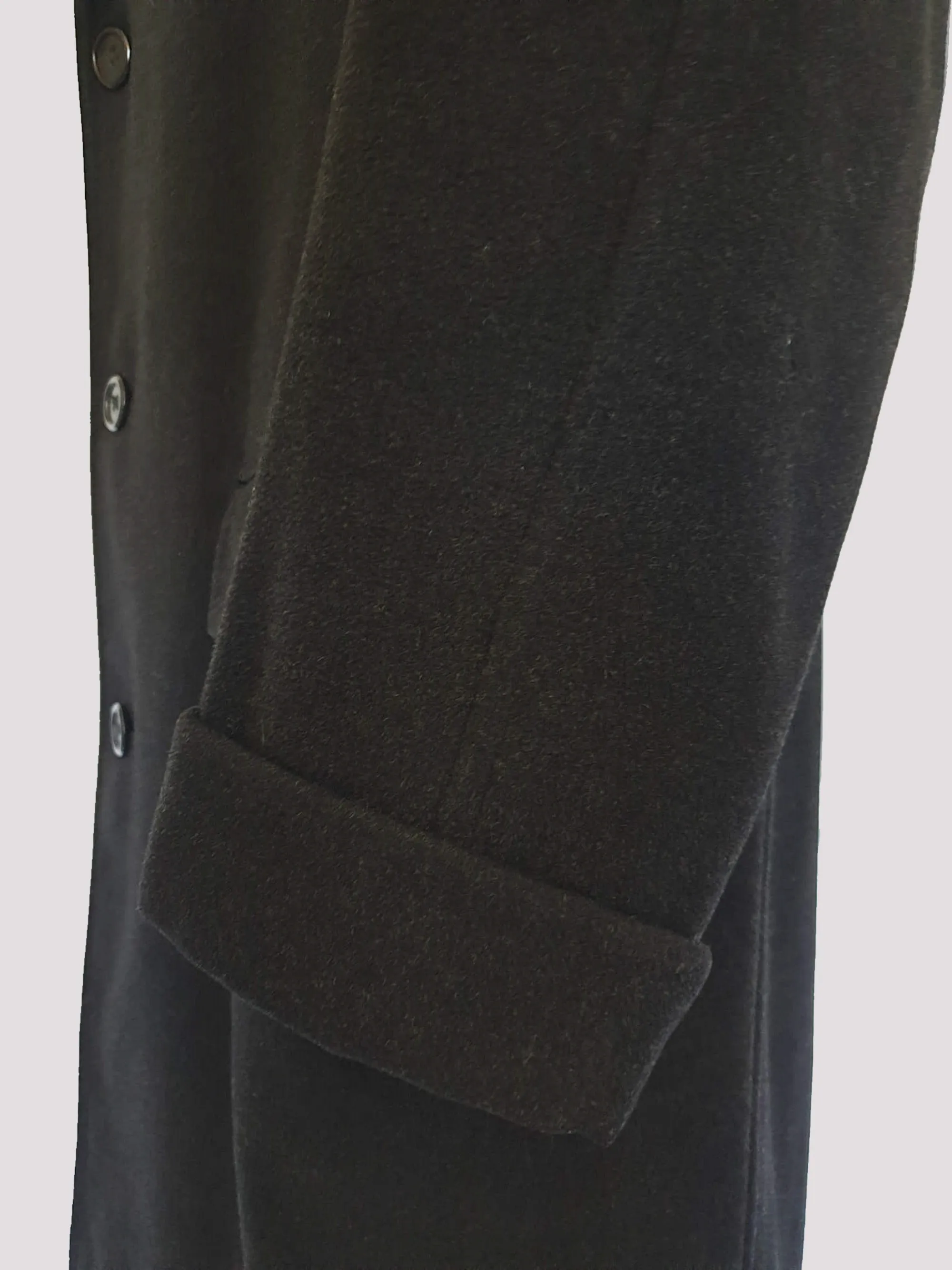 Charles Bud Tingwell Estate - Black Wool Overcoat by Aquascutum