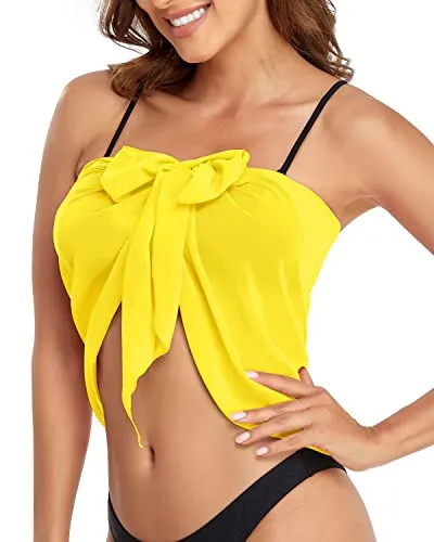 Chiffon Sheer Sarong Cover Up Wrap Skirt For Beach-Neon Yellow