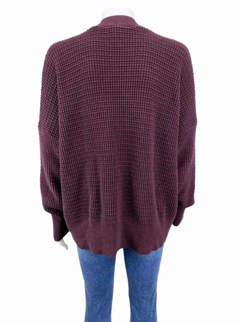 Eileen Fisher Women's Cashmere Waffle Sweater Wine Size XS-S (runs big)