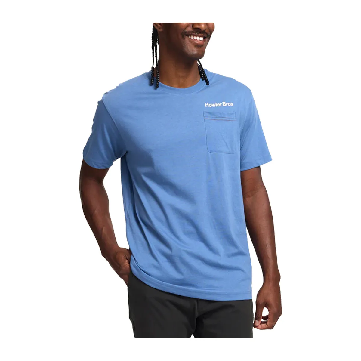 Howler Bros Blended Pocket T-Shirt Pelican Postage : Blue Horizon