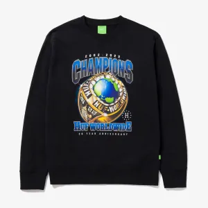 HUF | CHAMPIONS CREWNECK  { BLACK