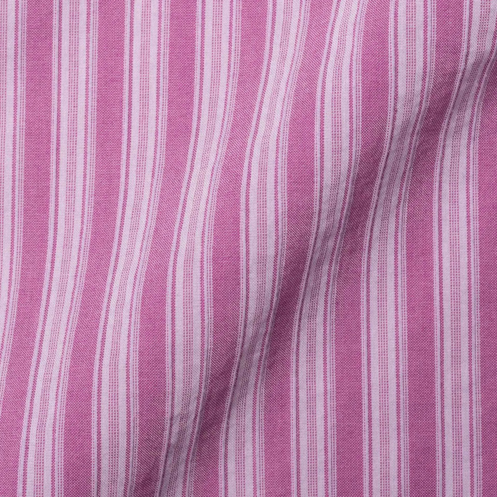 JAY KOS New York Mallow Striped Cotton-Silk Shirt EU 42 US 16.5