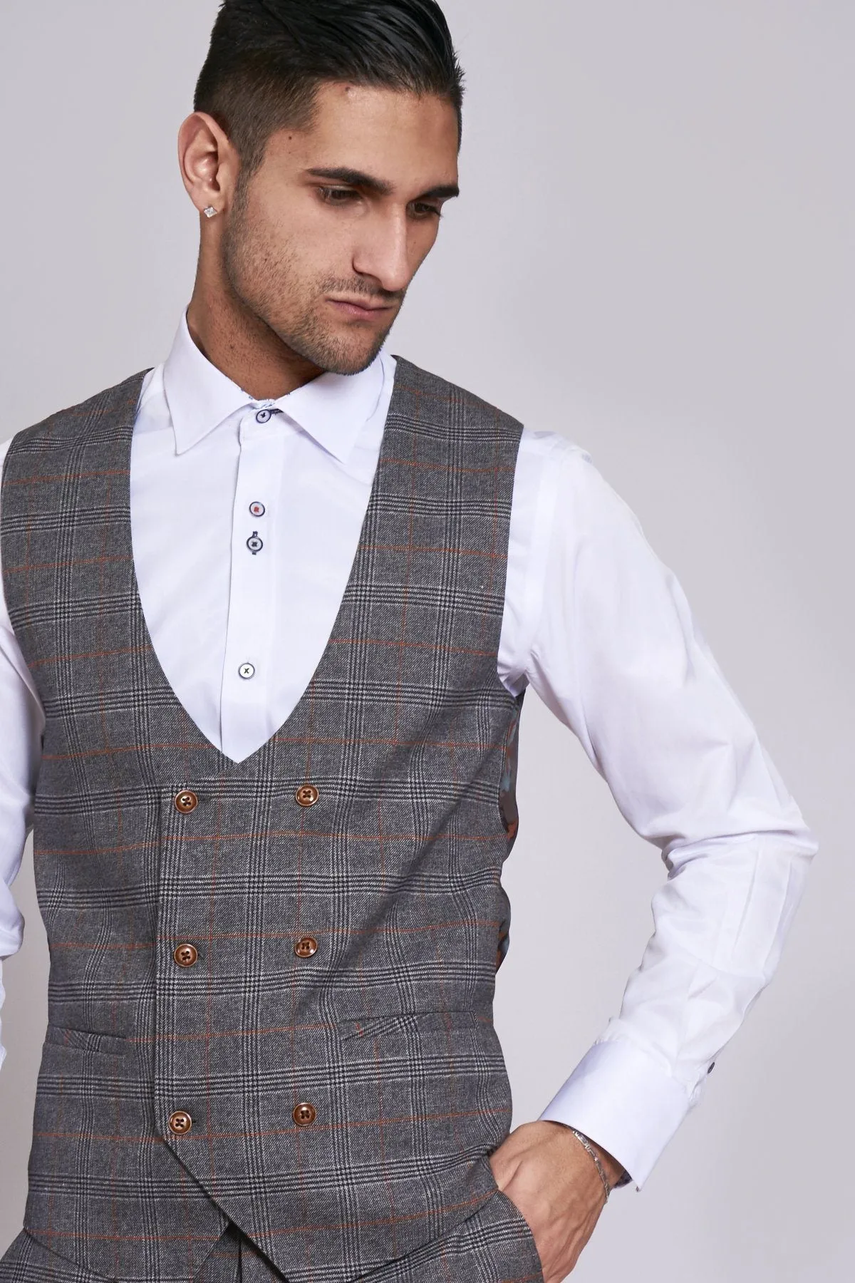 Jenson Grey Check Wedding Suit | Wedding Suit | Office Wear