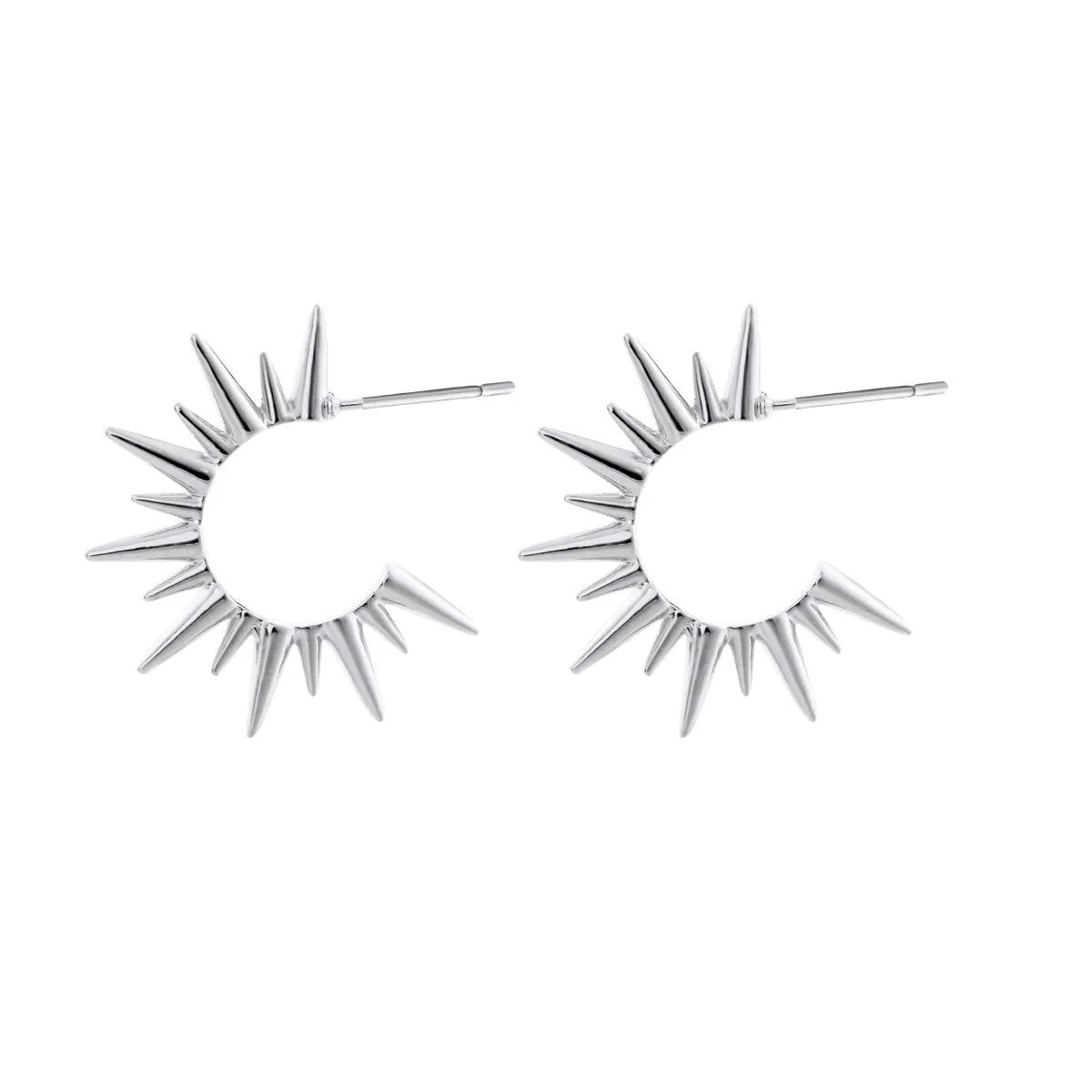 Kyerlyn Sun Shaped Hoop Earrings