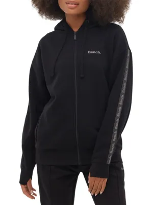 Maclennan Bench Logo Zip Fleece Sweatshirt, Black