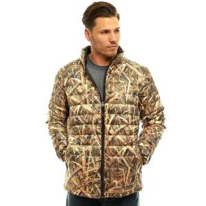 Men's Mossy Oak Down Puffer Jacket Shadow Grass Blades Camo