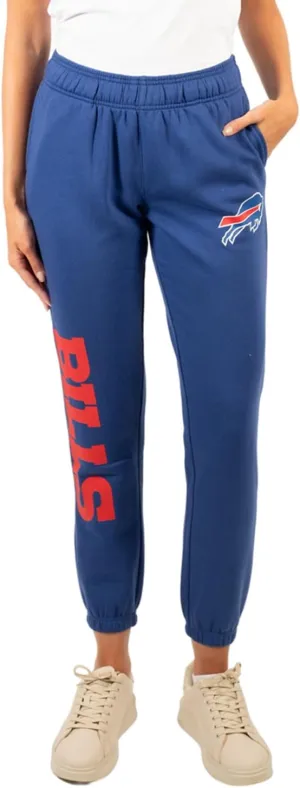 NFL Official Women's Super Soft Fleece Jogger Sweatpants|Buffalo Bills