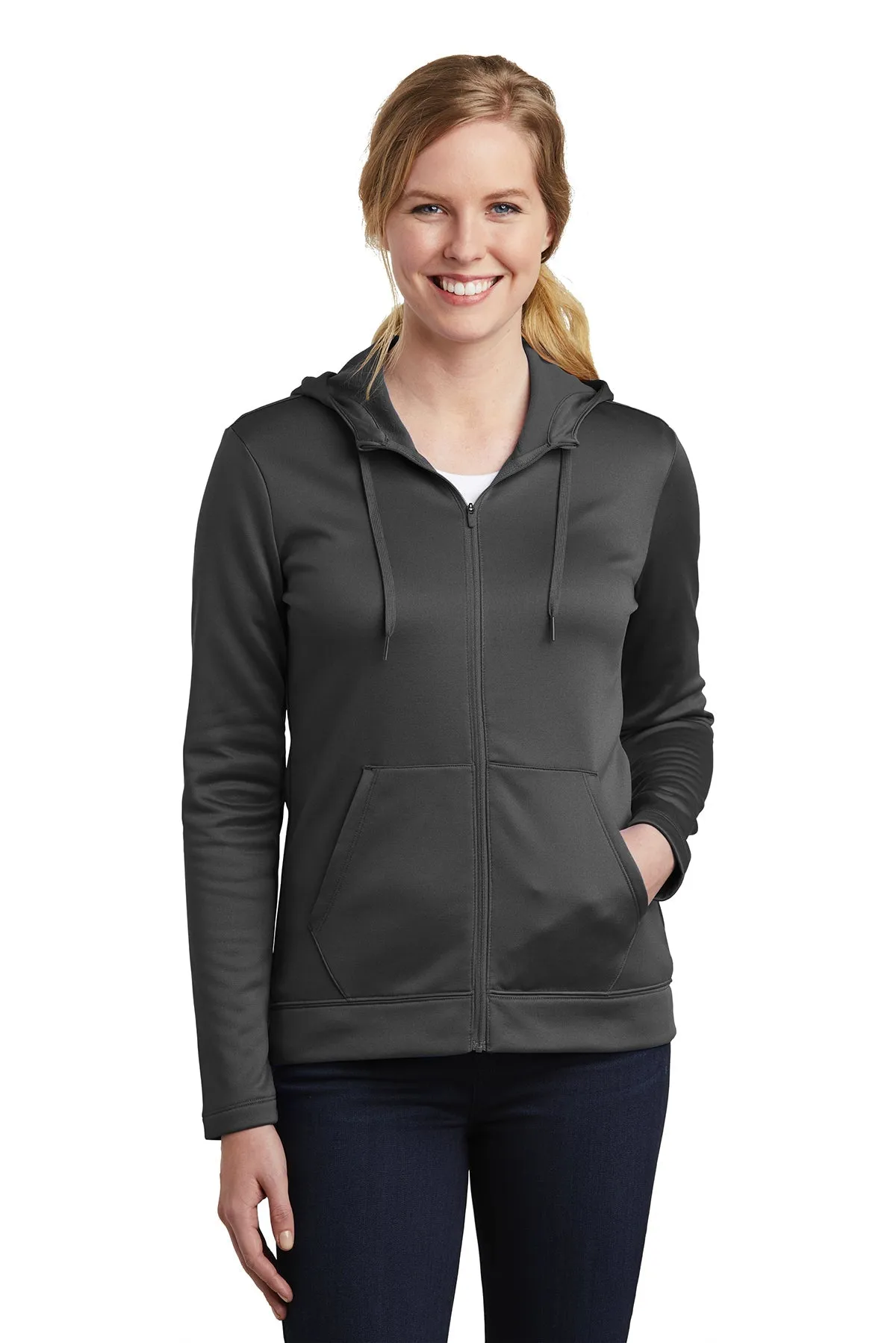 Nike Ladies ThermaFIT Customized Zip Hoodies, Anthracite