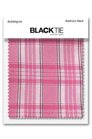 Pink Madison Plaid Fabric Swatch