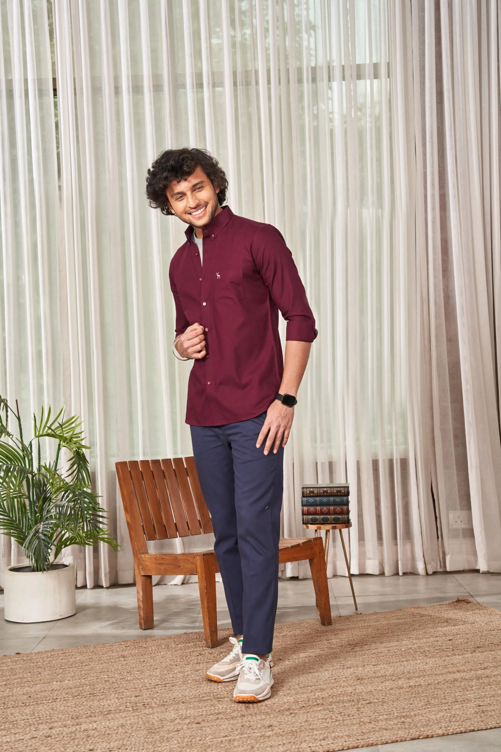 Rosewood Maroon Basic Shirt