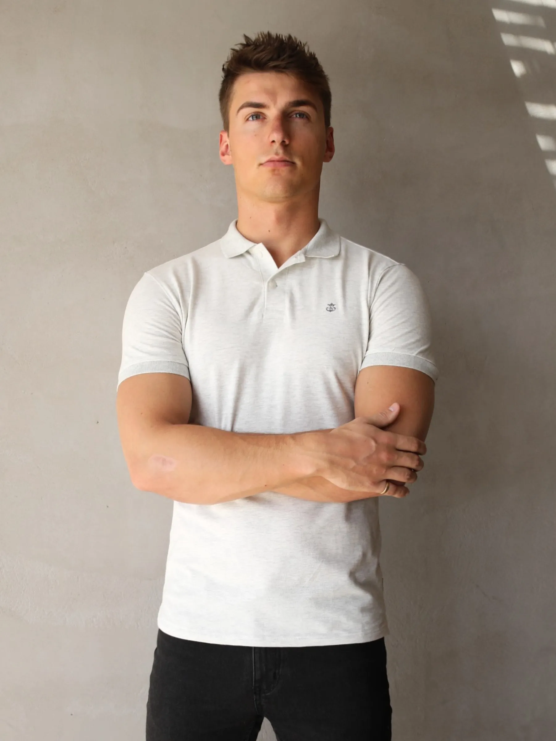 Ryton Soft Polo - Marl White