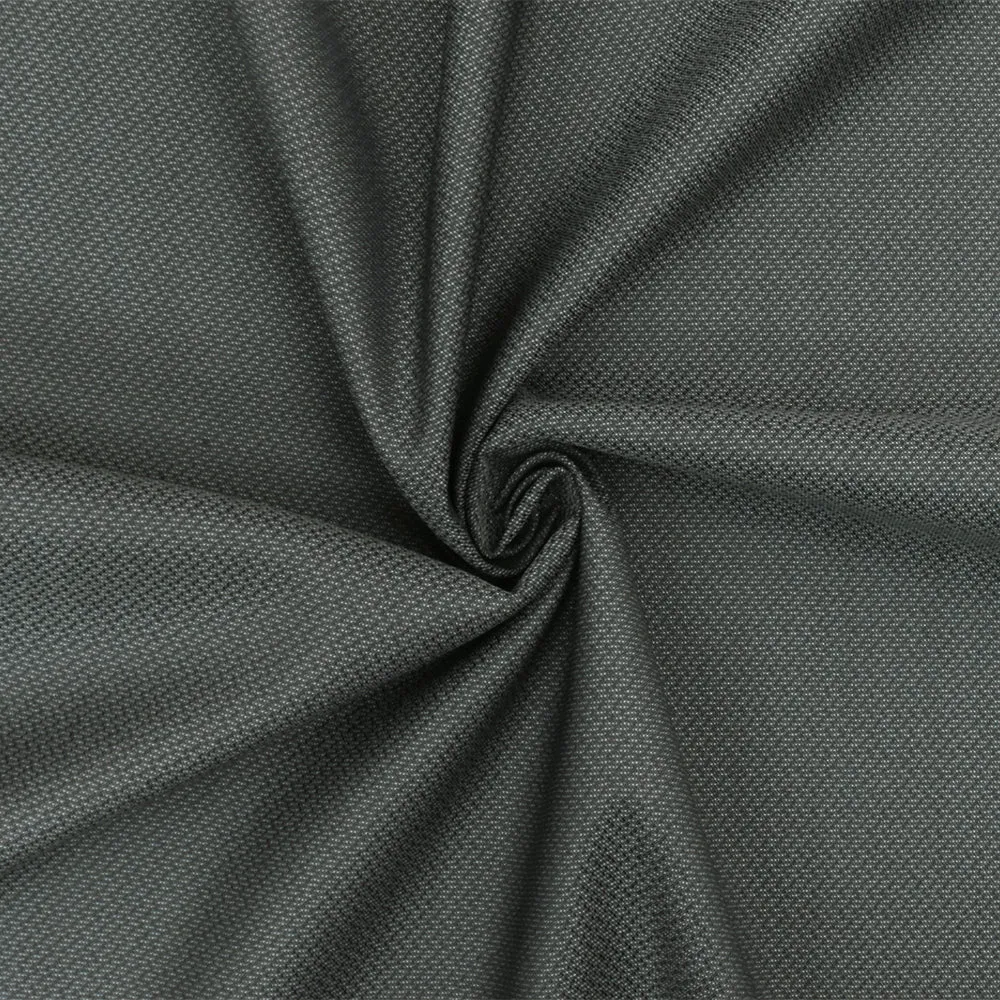 Slate Gray-Light Gray Dobby Poly-Wool Twill Woven Suiting Fabric