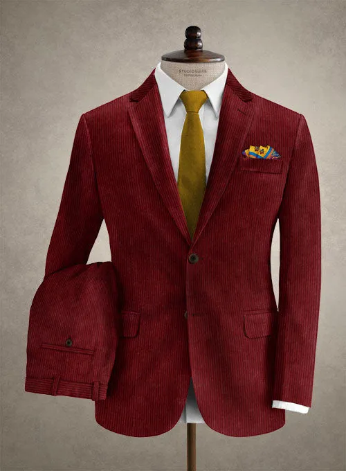 Solbiati Spring Wine Corduroy Suit