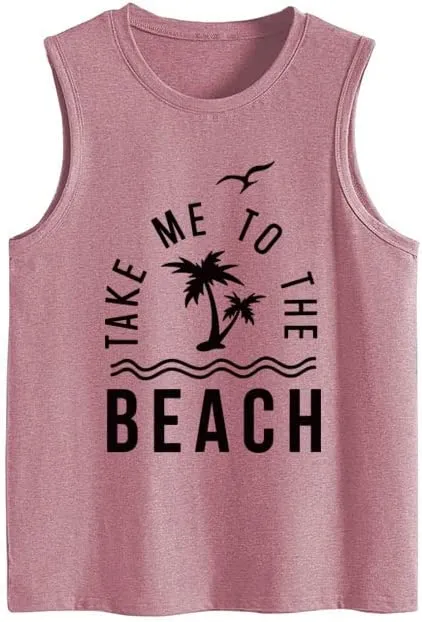 Summer Beach Lover Tees Shirt Women Take me to The Beach Birthday Gift Tank