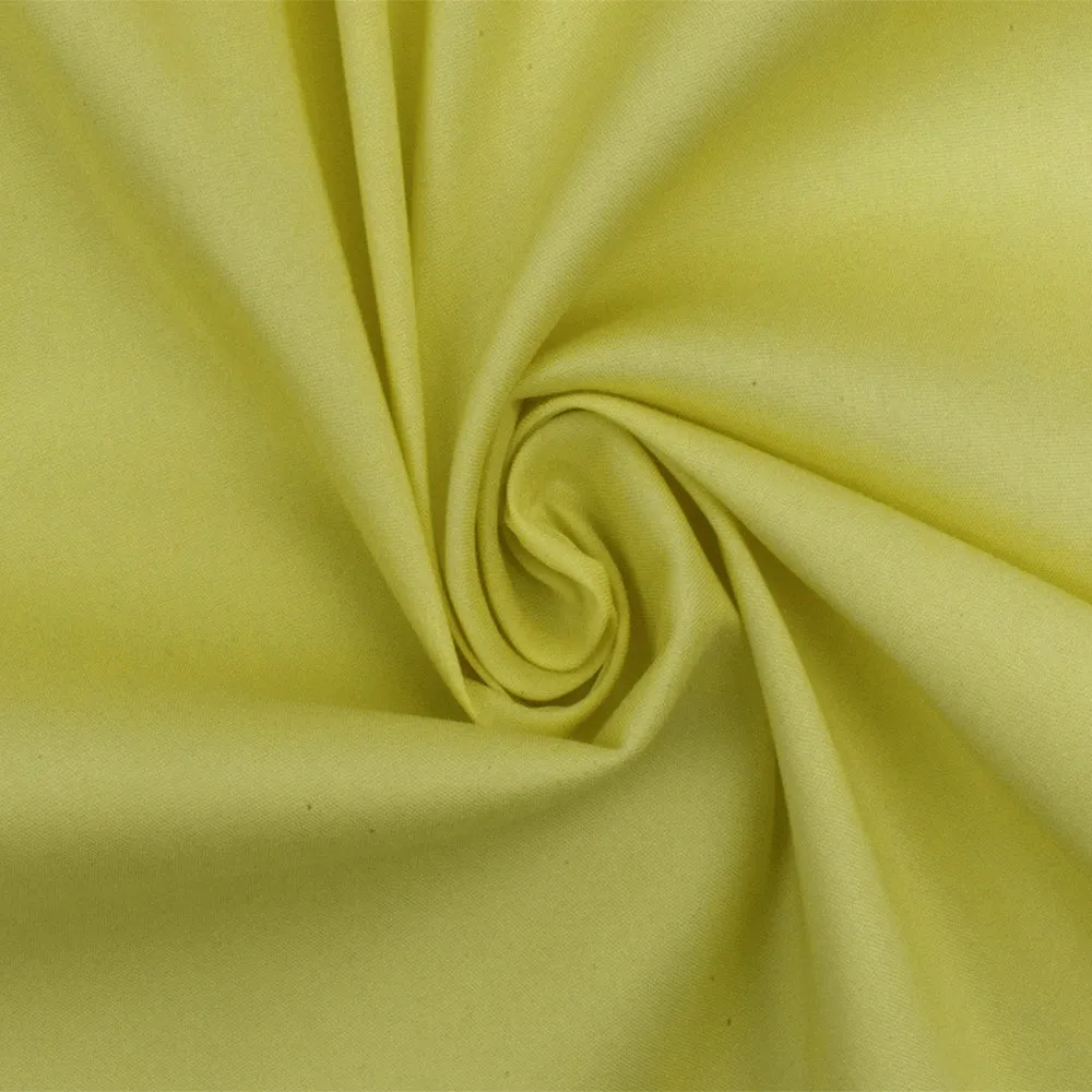 Sun Yellow Solid Stretch Cotton Blend Broadcloth Woven Fabric