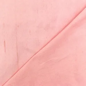 Sunrise Pink Solid Silk Dupioni Shantung Woven Fabric