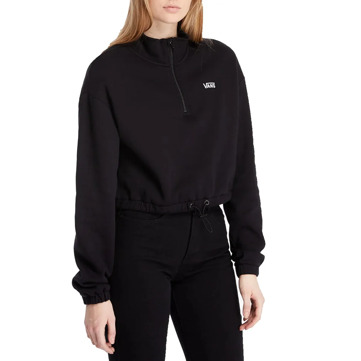 Vans Women's Left Chest Half-Zip Pullover Sweatshirt