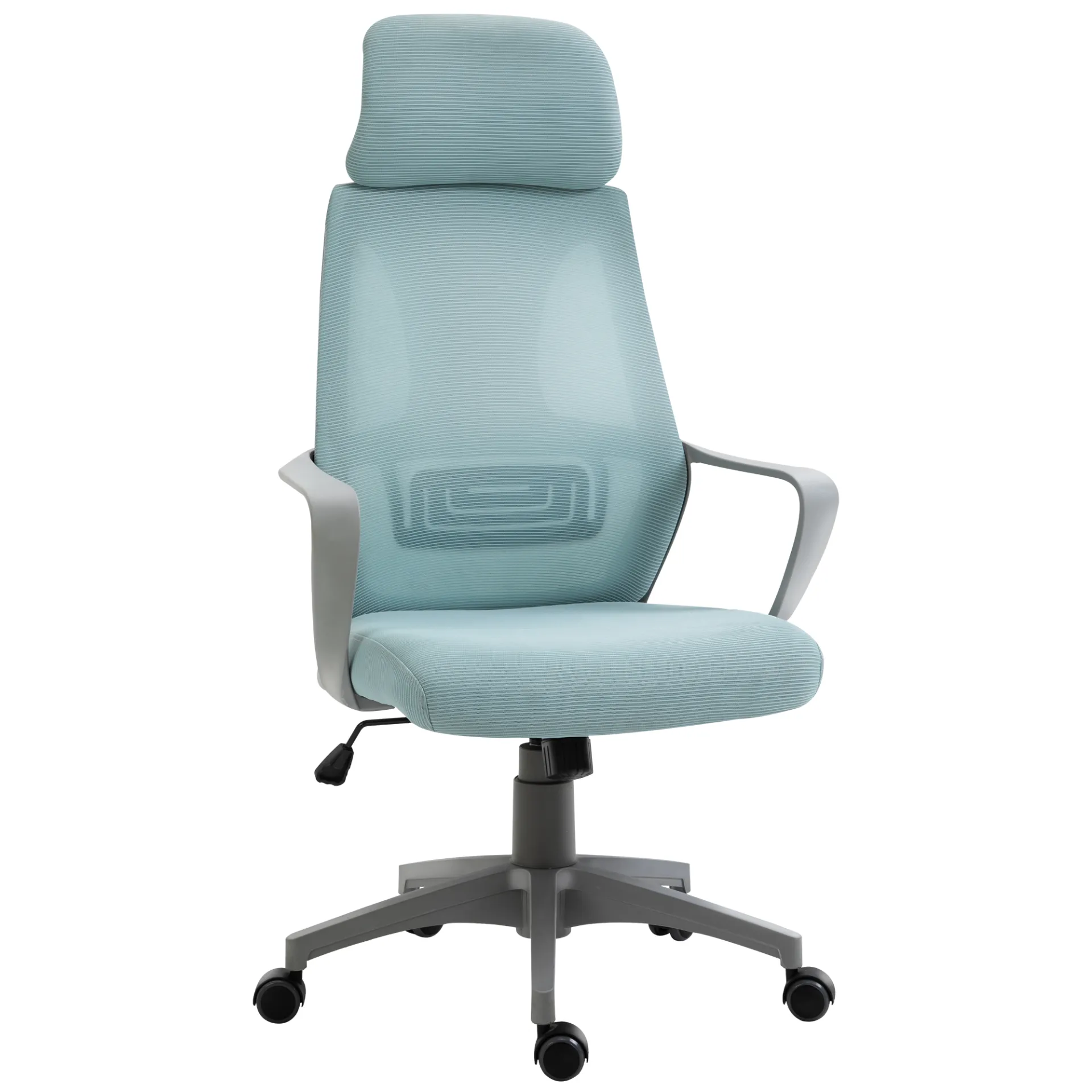 Vinsetto Ergonomic Office Chair - High Mesh Back, Adjustable Height, Blue - Ultimate Home Office Comfort & Style