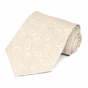 Wheat Brown Darlene Paisley Necktie